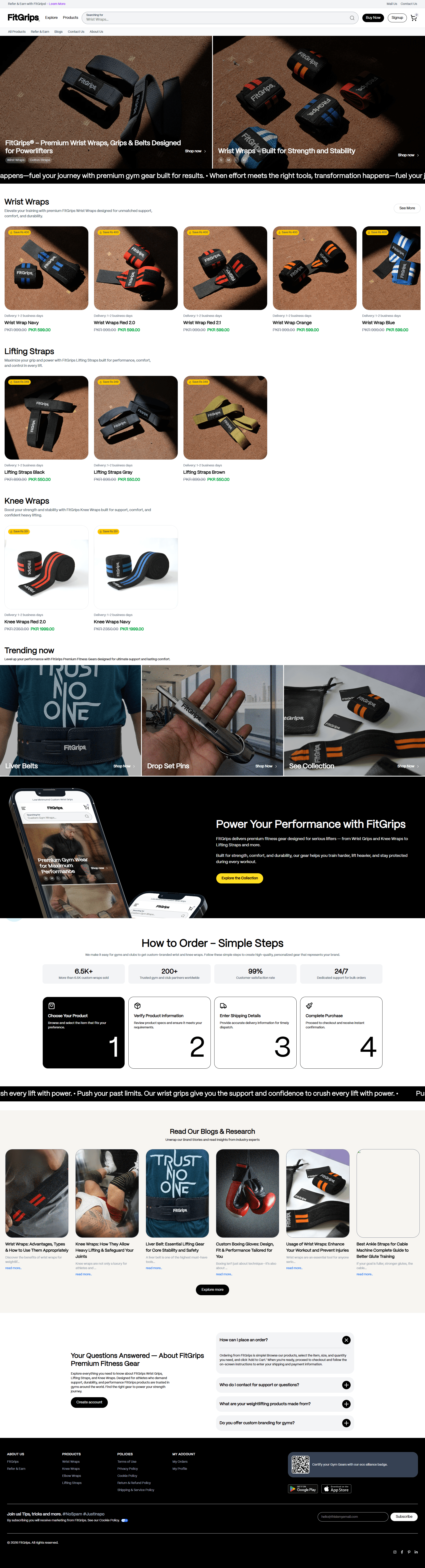 FitGrips - Premium fitness gear for powerlifters.