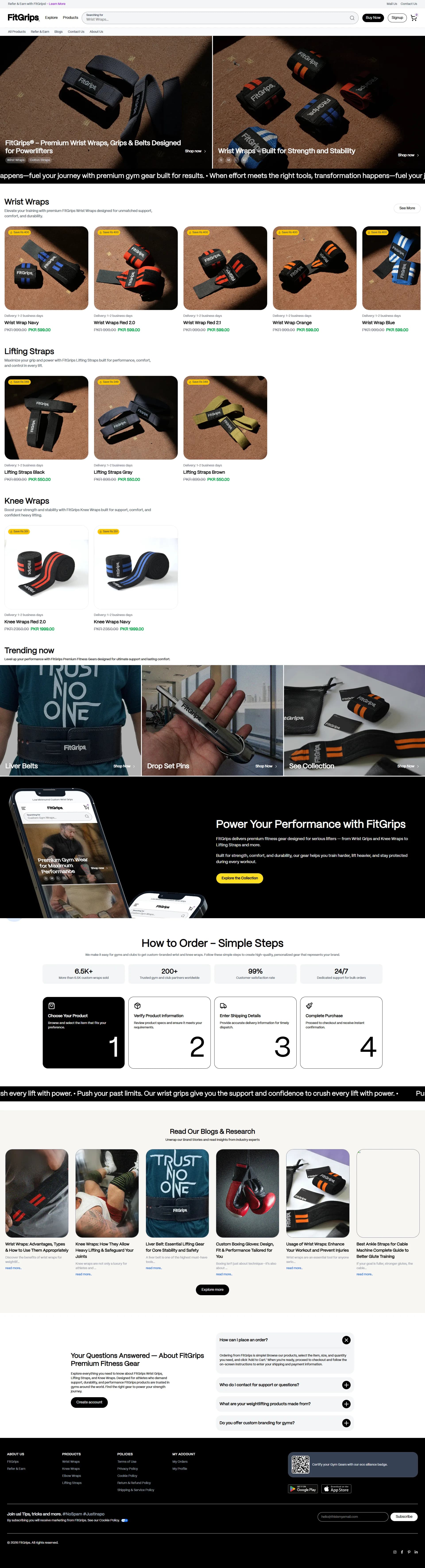 FitGrips - Premium fitness gear for powerlifters.