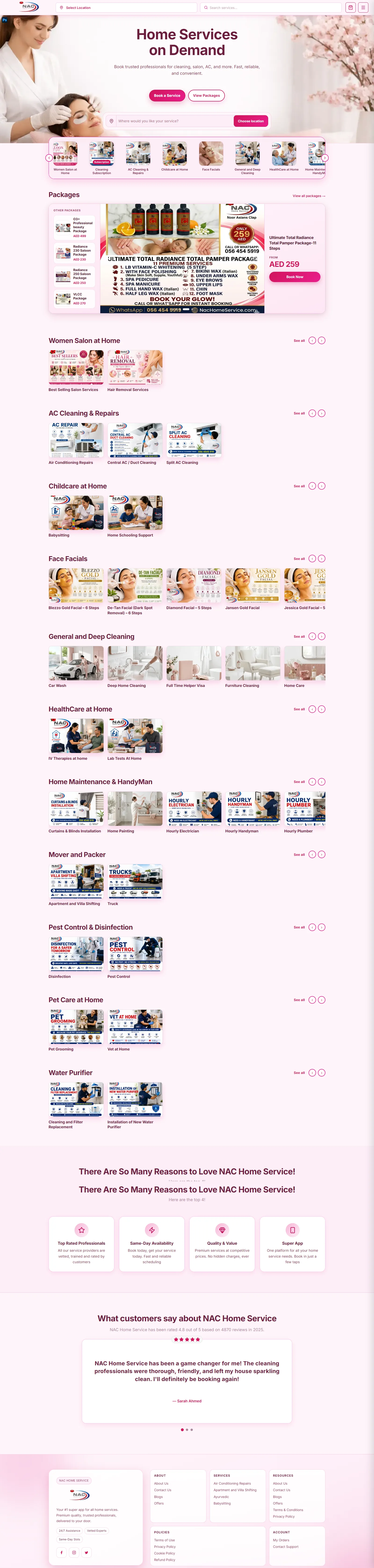 NAC Home Service - Dubai-focused home services marketplace.