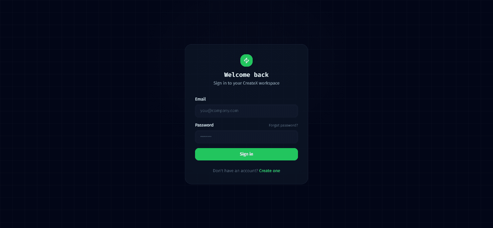 PM Chatbot - Login screenshot
